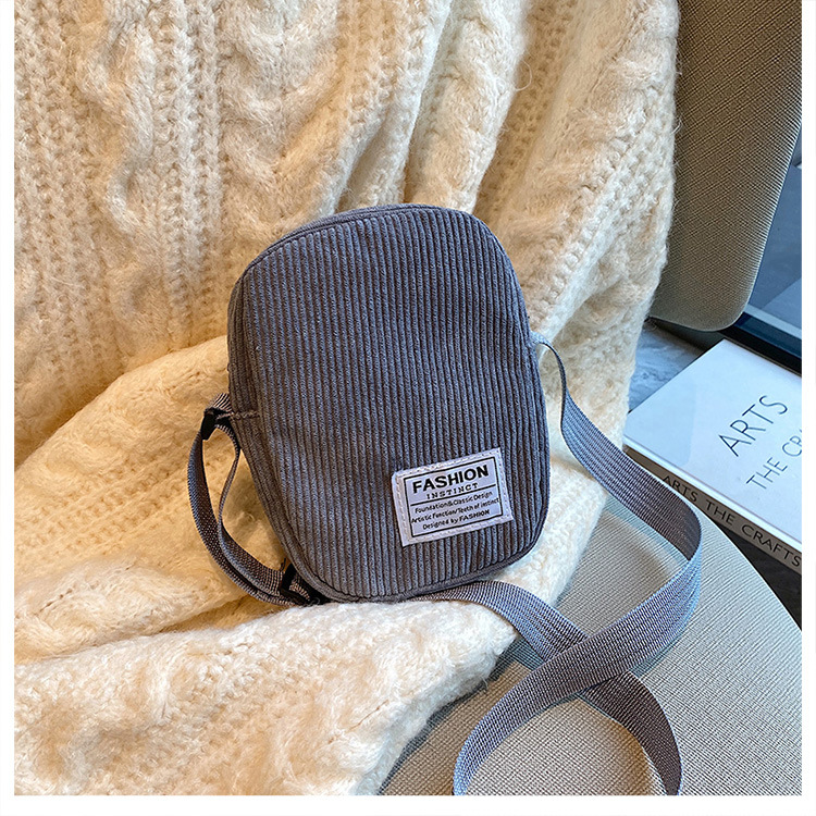 2022 Autumn/Winter new Japanese InS-style single-shoulder bag, crossbody bag, corduroy bag, mini phone bag, loose change bag undefined