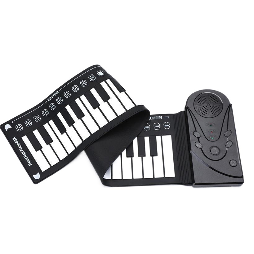 LAZADA 49 llave de piano de silicona portátil para niños principiante plegable órgano electrónico transfronterizo al por mayor