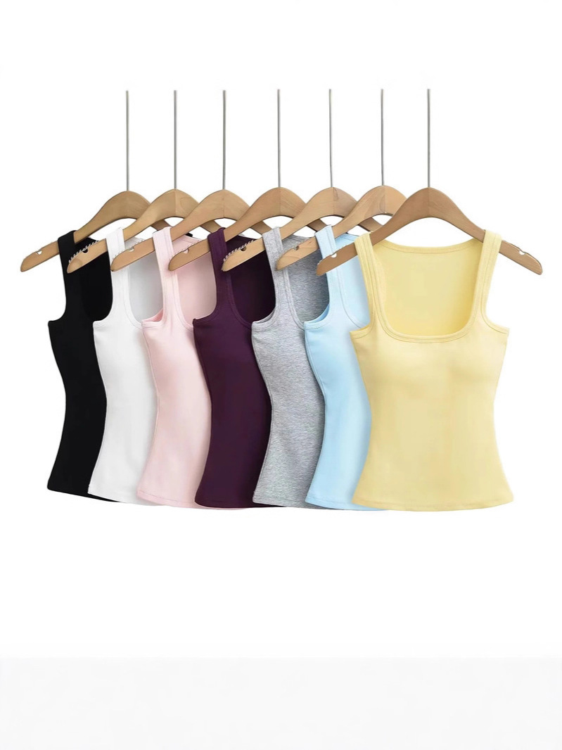 Solid color base tank top