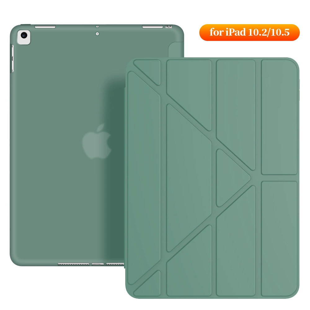Чехол для планшета (Apple) iPad Pro 10.5 — мягкий TPU корпус, кожаный крышка, встроенная подставка, защита от падения