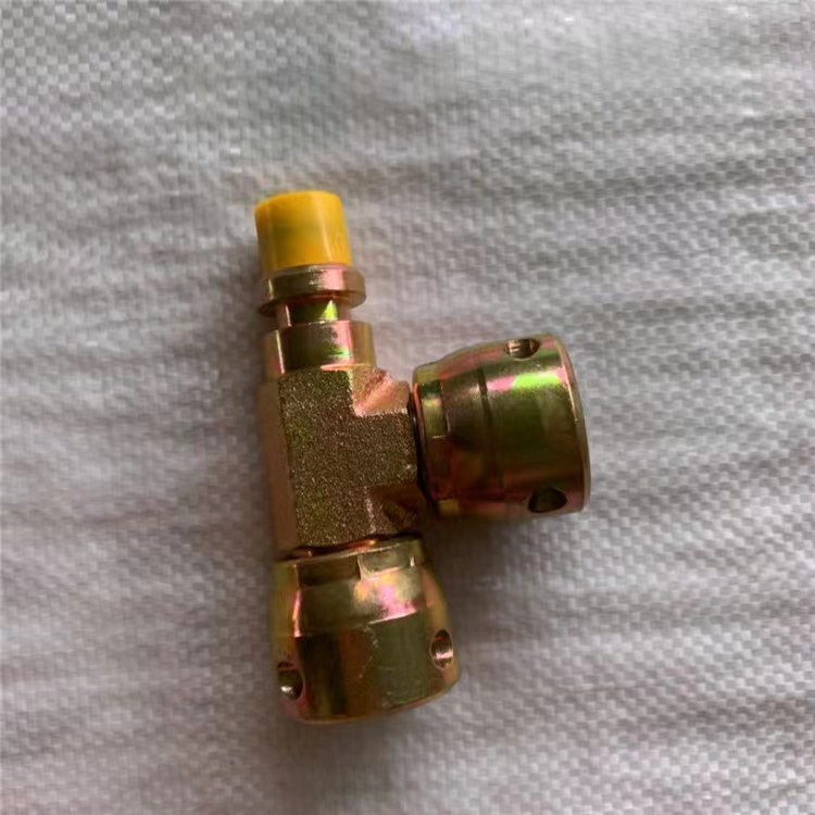 生产煤矿管路件液压三通19F型三通旋转三通碳钢材质现货液压快插