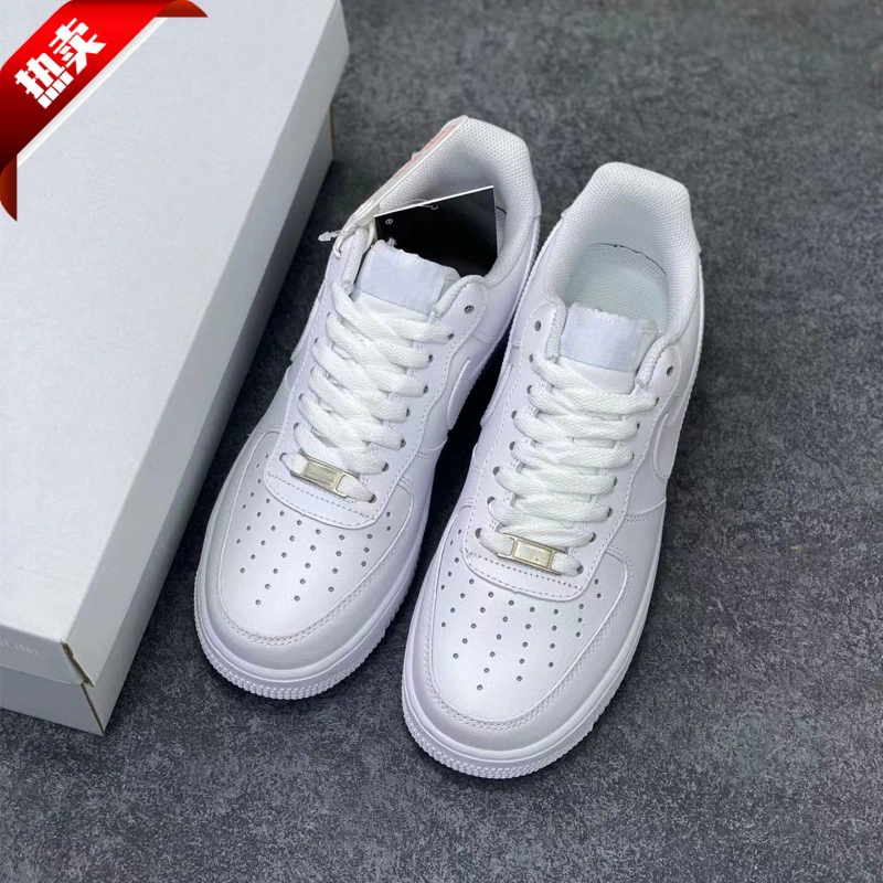 Мужская обувь больших размеров, размер 4647, чисто оригинальные Air Force One, чисто белые классические белые туфли с низким берцем, повседневная обувь AF1 пшеничного цвета
