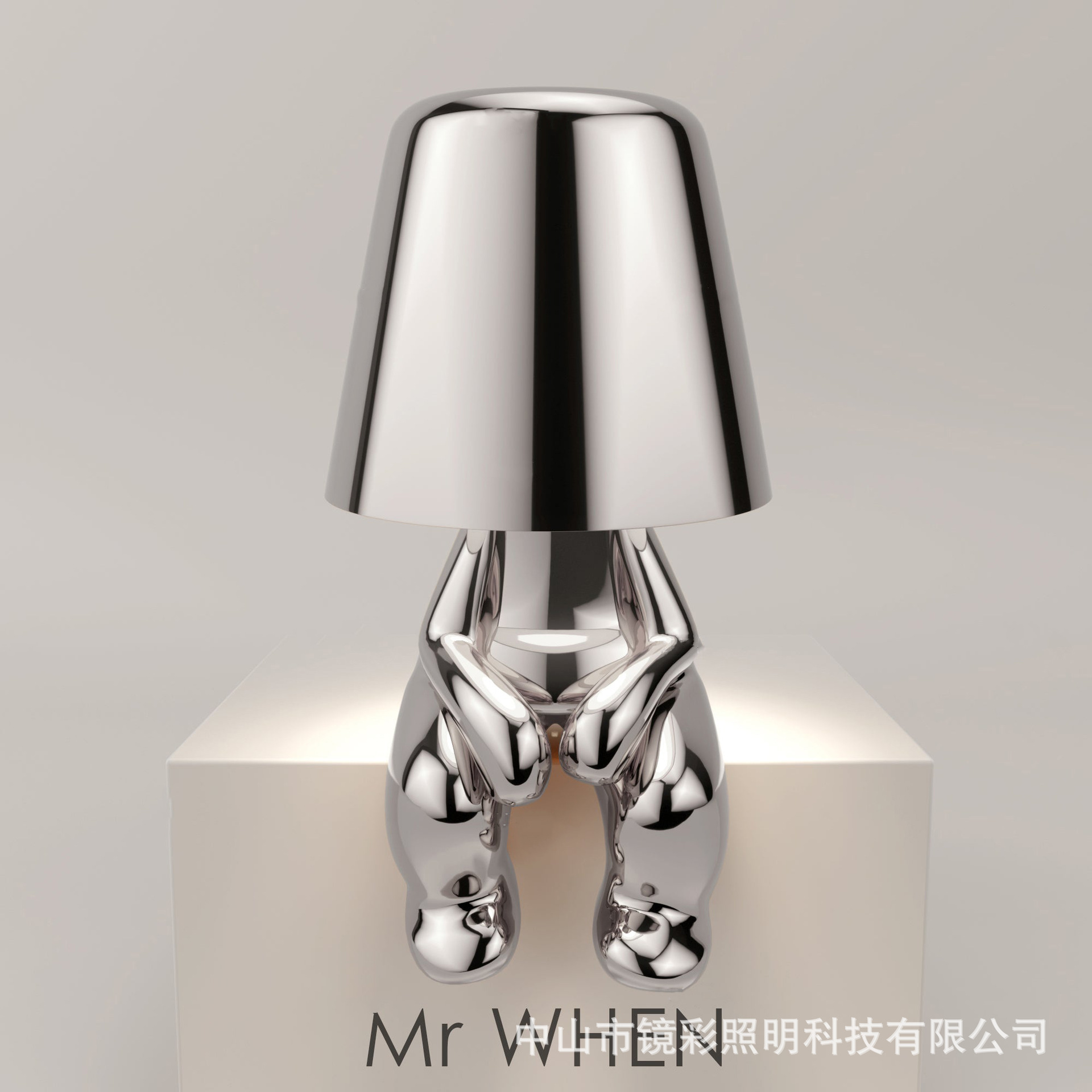 Fábrica transfronteriza Hermanos de oro lámpara de mesa decoración noche luz lámpara pensador