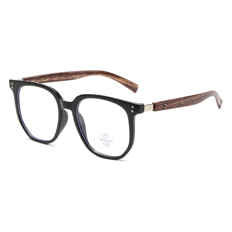Gafas de lectura con protección contra la luz azul para mujer, elegantes gafas retro de montura grande, modernas gafas de lectura de alta definición con efecto madera para hombre.