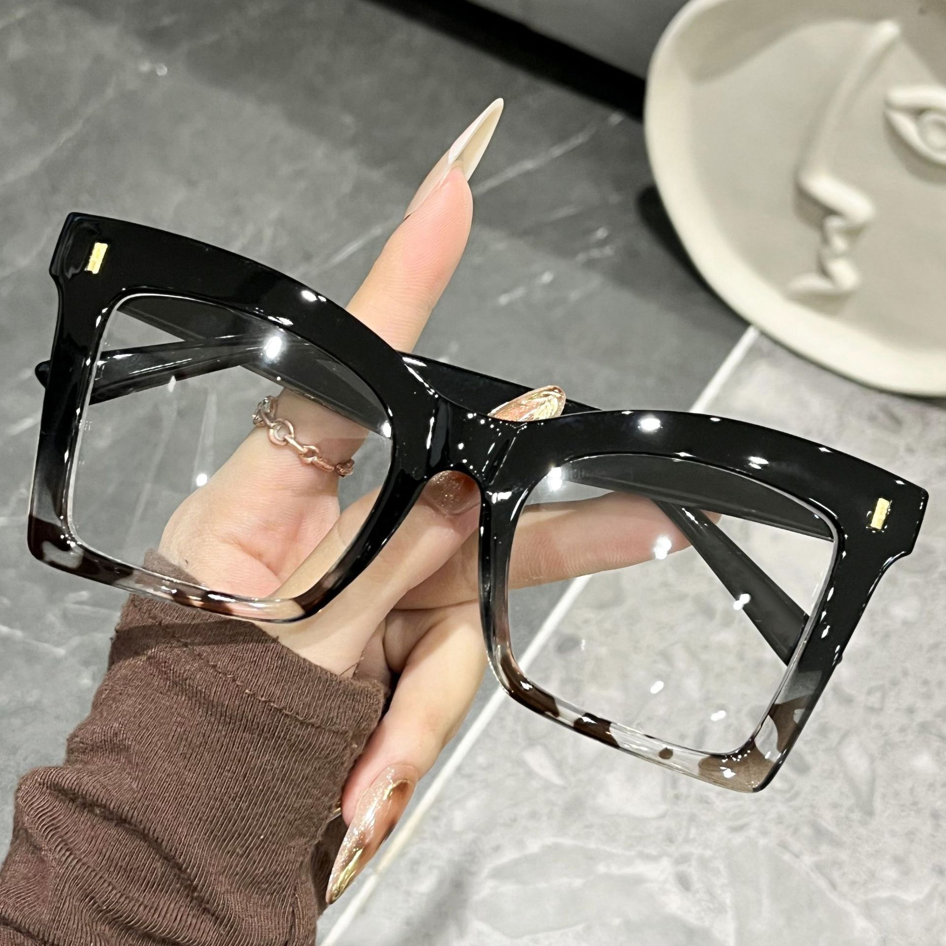 Butterfly Blue Light Blocking Glasses For Women Large Frame_voghion.com