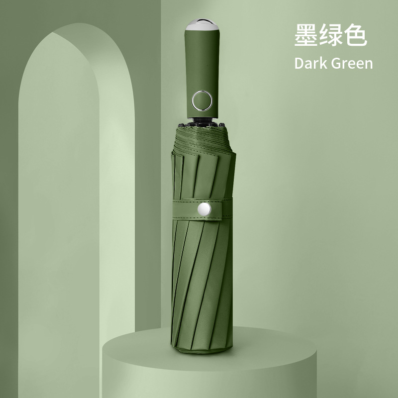 [둥근 손잡이 12K 네 용골] 비닐-다크 그린