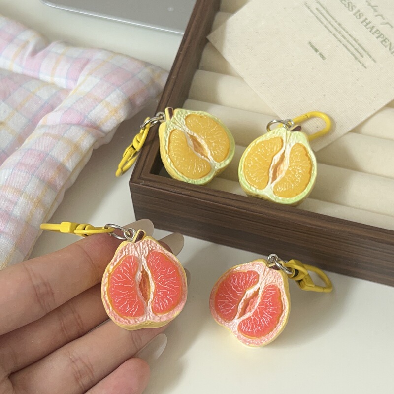 Simulated Stereo Peeled Grapefruit Keychain, Fun Miniature Food Toy, Fruit Pendant, Backpack Accessories, Key Rope Simulated Stereo Peeled Grapefruit Keychain, Fun Miniature Food Toy, Fruit Pendant, Backpack Accessories, Key Rope