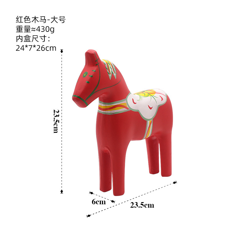 現代のシンプルなモランディ色の創意達拉木の木馬の置物の家庭の装飾品の客間のテレビの戸棚のお茶の数々の装飾|undefined