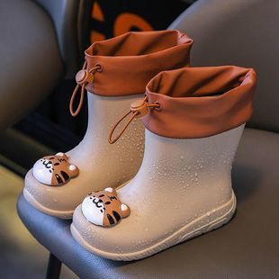 Children's Rain Boots, Boys' Rain Boots, Non-Slip Men's Baby, Toddler, Kidsren's Water Shoes, Girls' Waterproof Rubber Shoes, Lightweight New Style