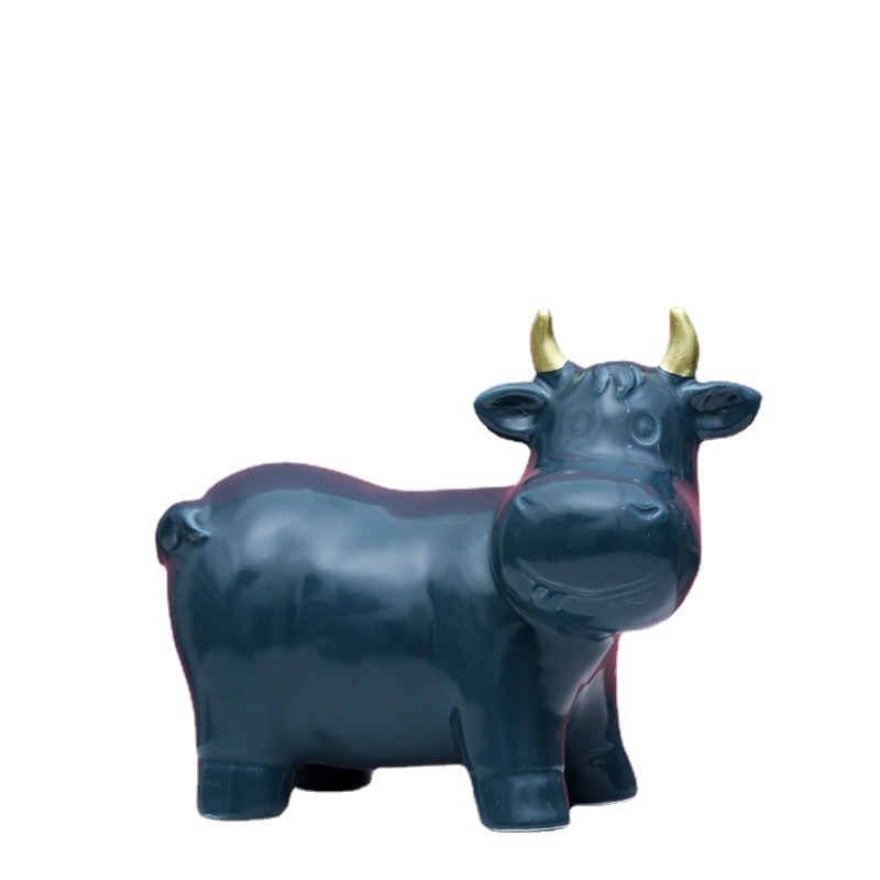 Nordic Luz de lujo creativo decoración de la Oficina de cerámica simple sala de estar decoración del hogar pasillo gabinete del vino decoración de la vaca