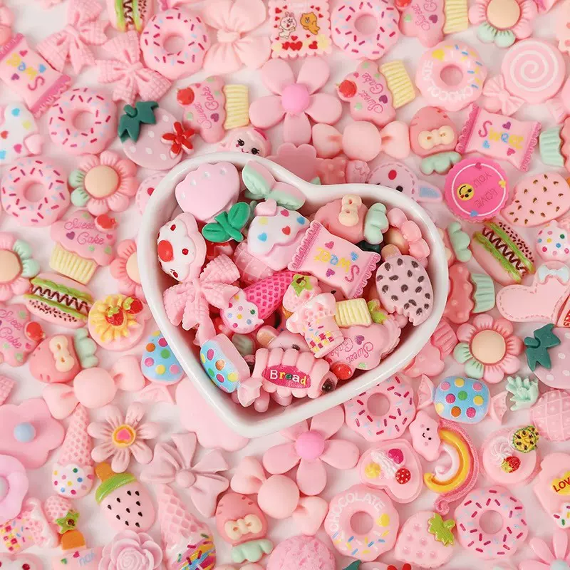 树脂配件混款奶油胶手机壳配饰冰箱贴片毛绒娃娃儿童玩具材料包包