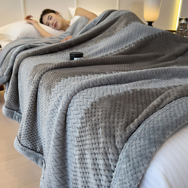 Invierno de invierno grueso mantas cálidas mantas de seda de cama de cama de cama de seda de seda de seda de coral