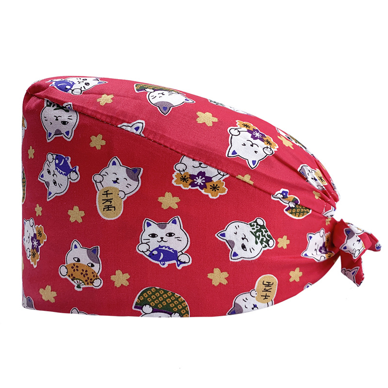 Nuevo Gorro de Enfermera para UCI con Lindos Estampados, Algodón Puro, Gorro de Cocina, Odontología, Belleza y Medicina, Unisex, en Existencia.