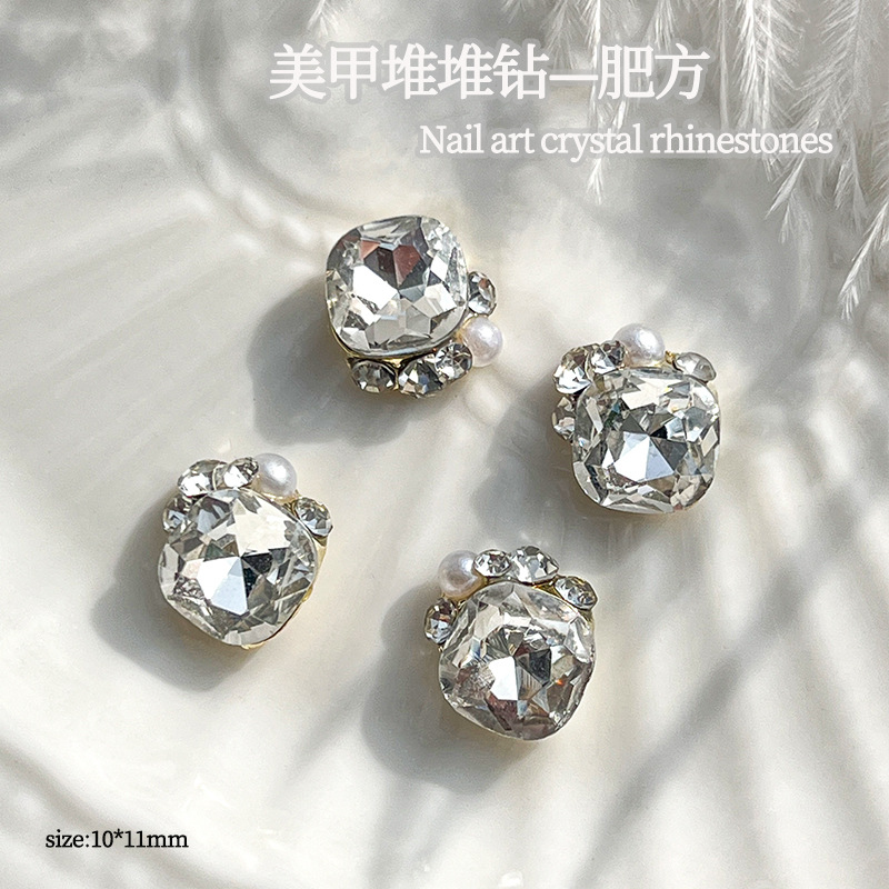 Manicura pila diamante Maillard rhinestone aleación tridimensional perla diamante hecho a mano cristal diamante pila diamante manicura accesorios de la joyería