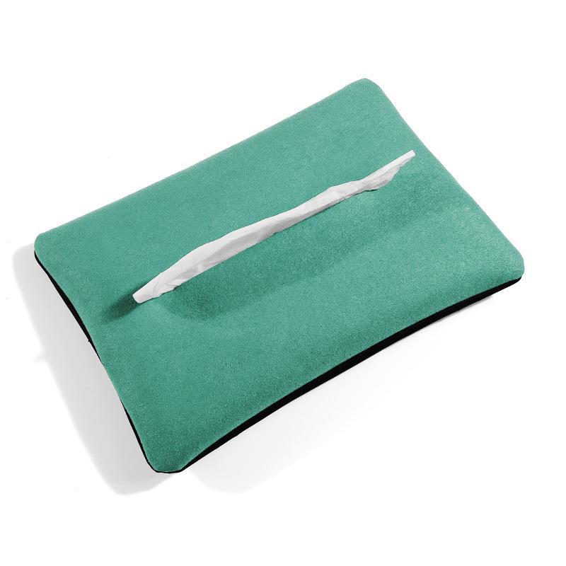Caja de pañuelos coche visera silla trasera bolsa de papel colgante creativo Suede interior del coche suministros