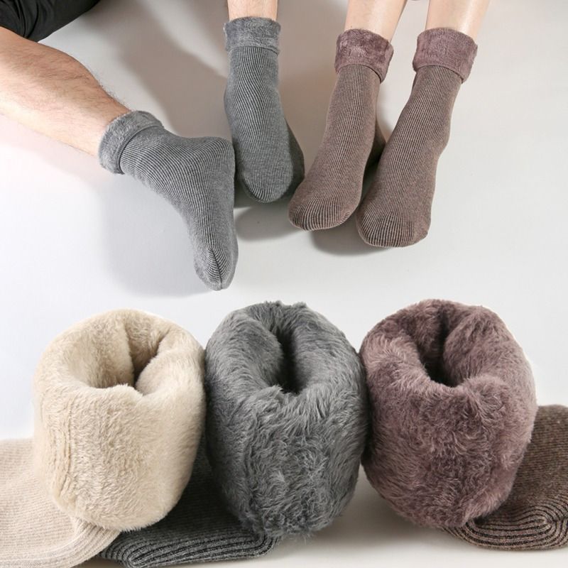 thickening Floor socks Socks winter The snow adult Plush In cylinder Wool socks the elderly keep warm