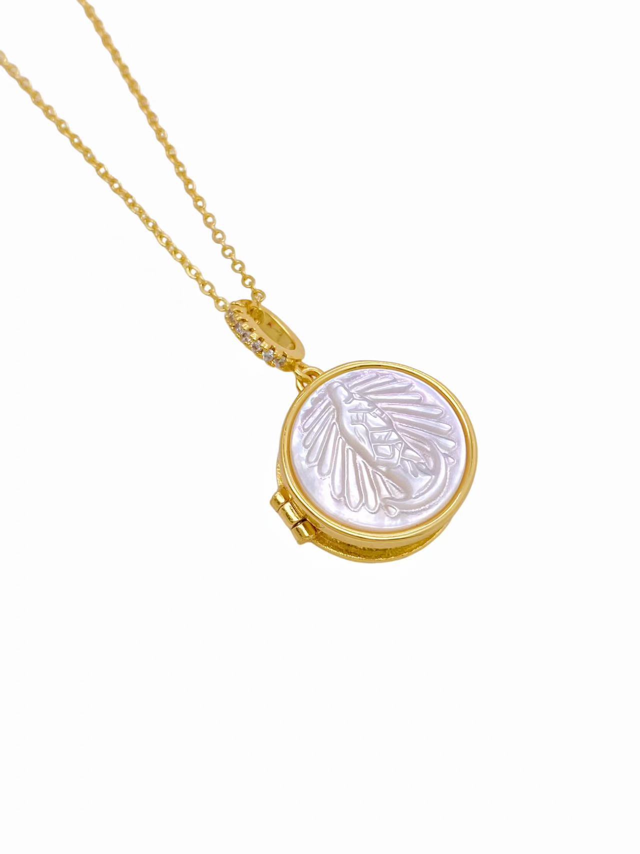 cable chain Chain Type Wholesale Jewelry Elegant Vintage Style Human Geometric Copper Shell Plating Cable Chain Pendant Necklace