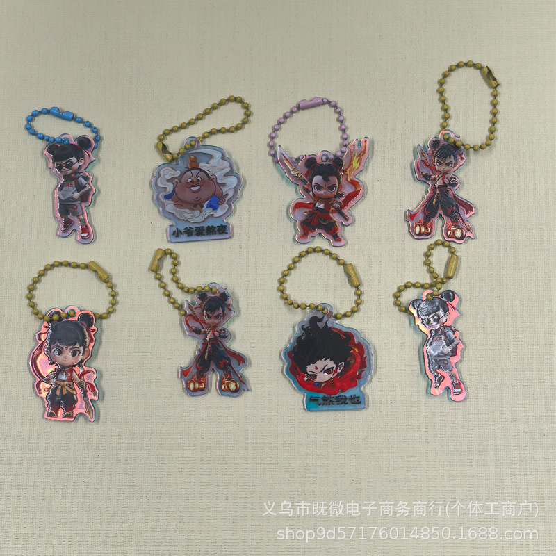 ネザの悪魔の子オウ・ピンアクリルペンダントキーホルダーブラインドバッグ分解楽しい子供のおもちゃ表現ペンダント|undefined