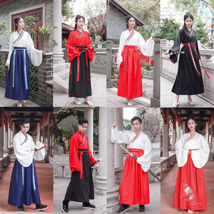 Hanfu Chinese Ancient folk costume Tang Han Ming Song clothing  swordsman warrior prince cosplay robe fairy princess photo shooting clothes for women