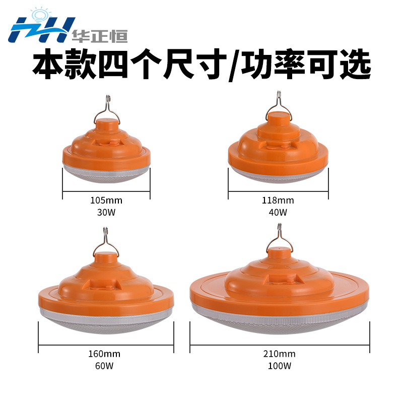 跨境外贸灯夜市充电led灯泡家用户外停电应急防水移动超亮飞碟灯
