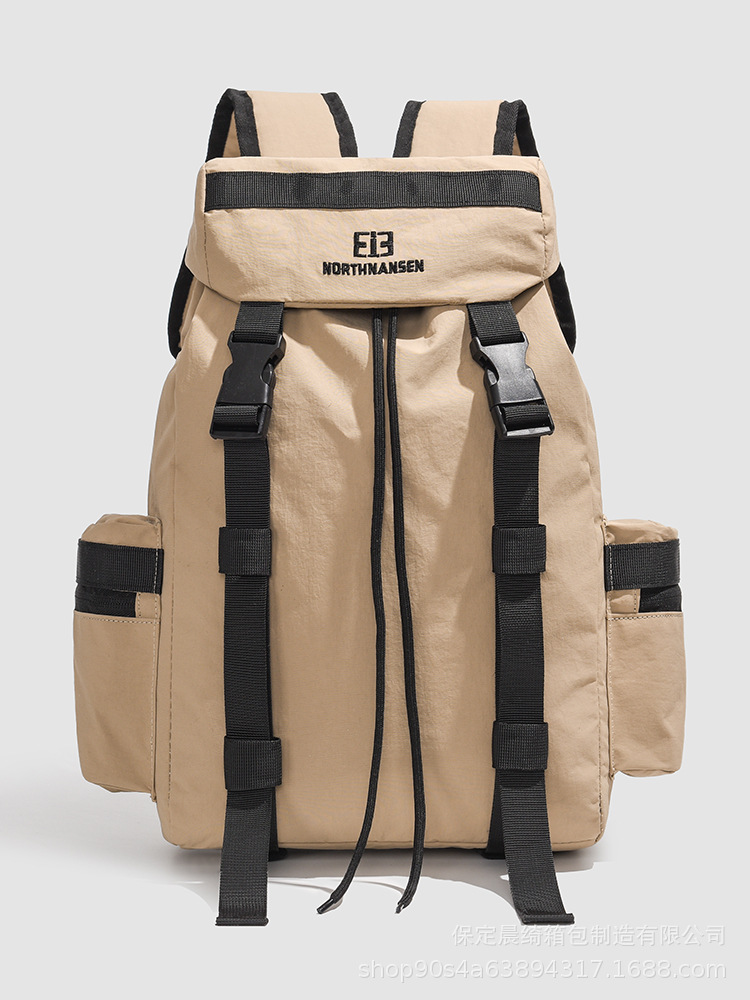 Estilo transfronterizo 2025 nueva mochila de gran capacidad de tela lavada de ocio