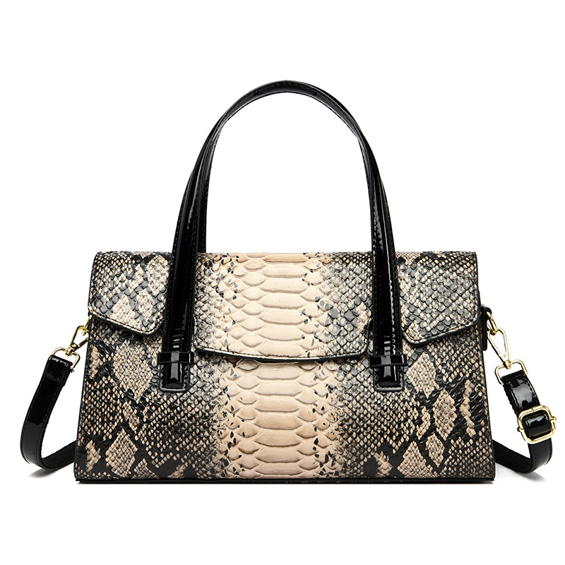 Moda versátil nuevo bolso de las mujeres bolso de pitón patrón retro Otoño e Invierno hombro bolsa de mensajero bolso de las mujeres elegante estilo europeo y americano