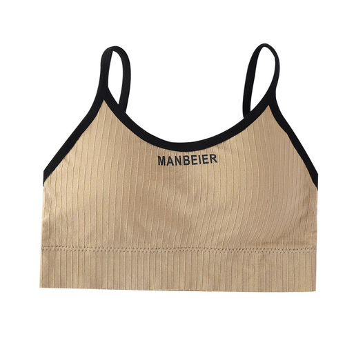 Cross-border supply letters beautiful back wrap chest tube top push-up sports girl seamless vest anti-exposure suspender underwear for women