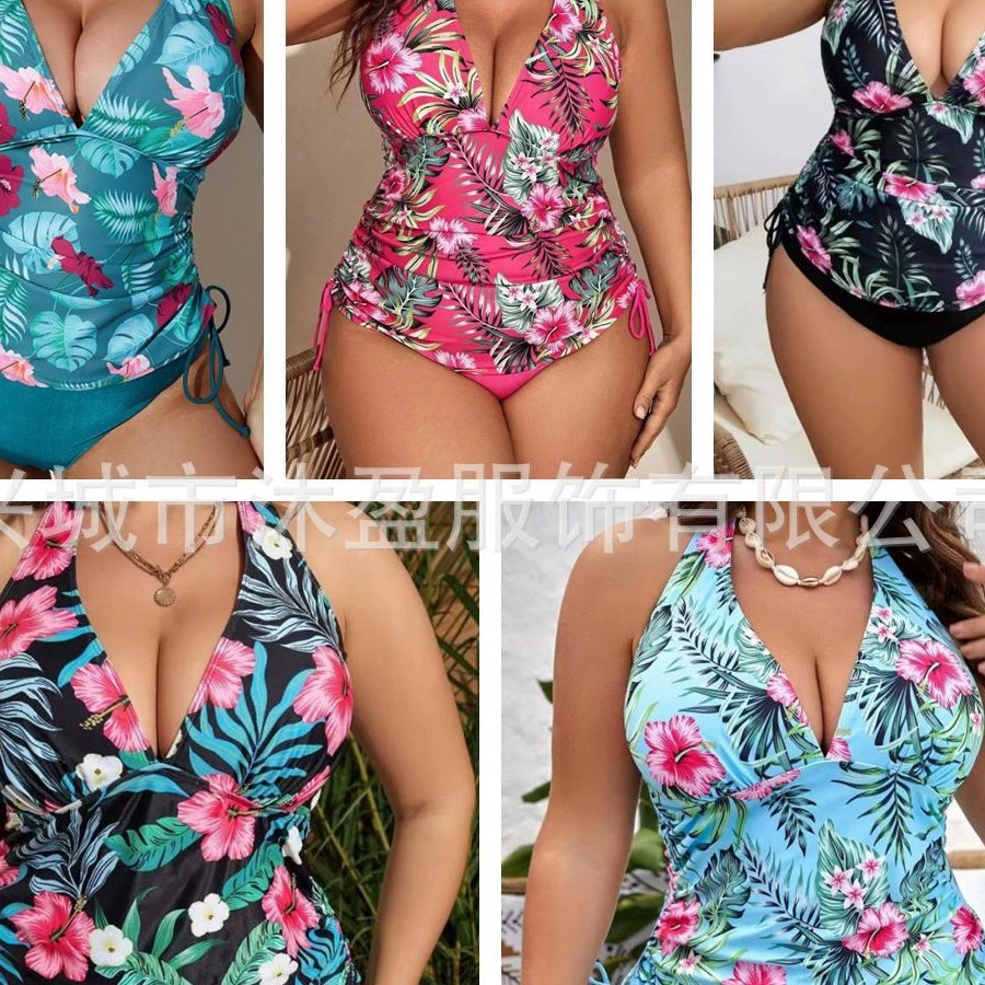 Sexy swimwear, set, European style, for import, plus size, tight, high waist, backless