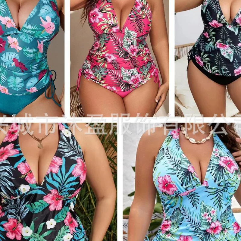 Sexy swimwear, set, European style, for import, plus size, tight, high waist, backless