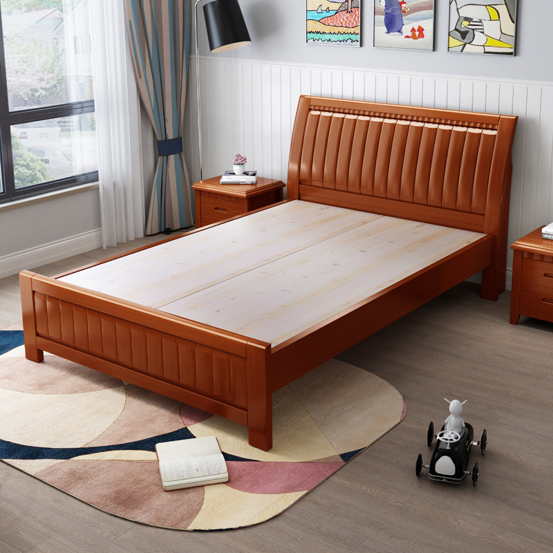 一米二单人床1米2老式硬板床1.35米客房床家用90cm宽成新品实木床