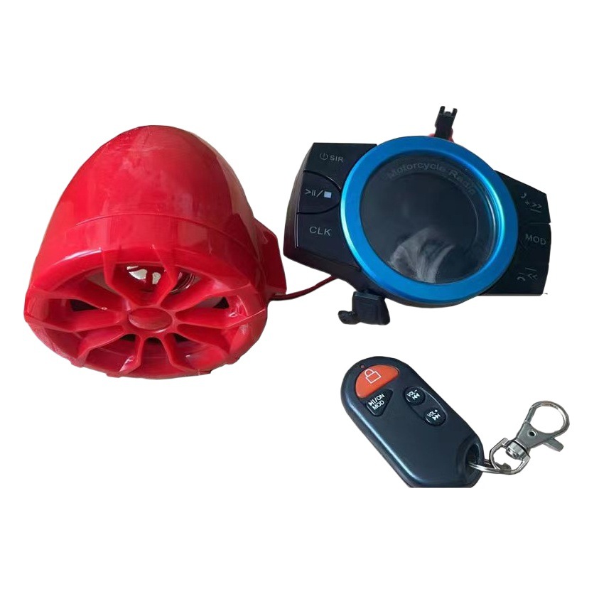 Motocicleta MP3 motocicleta antirrobo dispositivo de audio Bluetooth llamada montar coche altavoz inalámbrico subwoofer