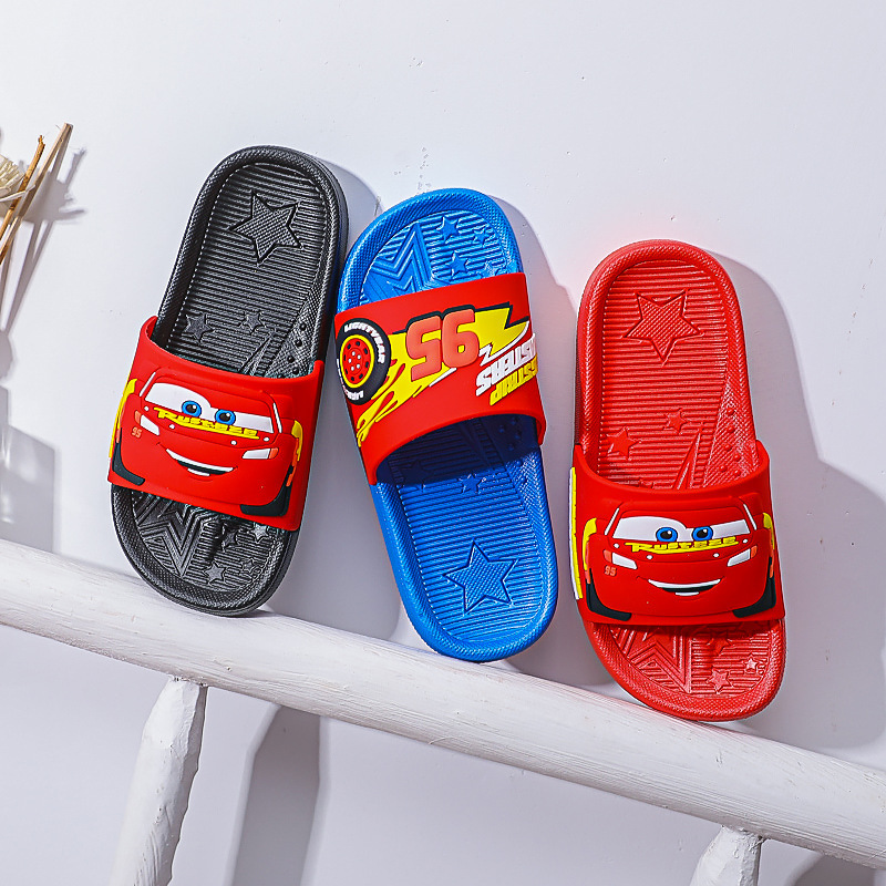 Spring and Summer New Car Cartoon Children's Slippers Non-Slip Indoor Household Middle-Child Outer Wear Big Children's Slippers Spring and Summer New Car Cartoon Children's Slippers Non-Slip Indoor Household Middle-Child Outer Wear Big Children's Slippers