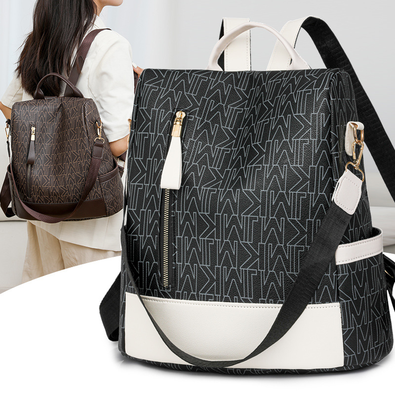 Mochila impresa de moda para mujer nuevo estilo salvaje 2024 mochila antirrobo de gran capacidad bolsa de viaje de ocio multiusos al por mayor