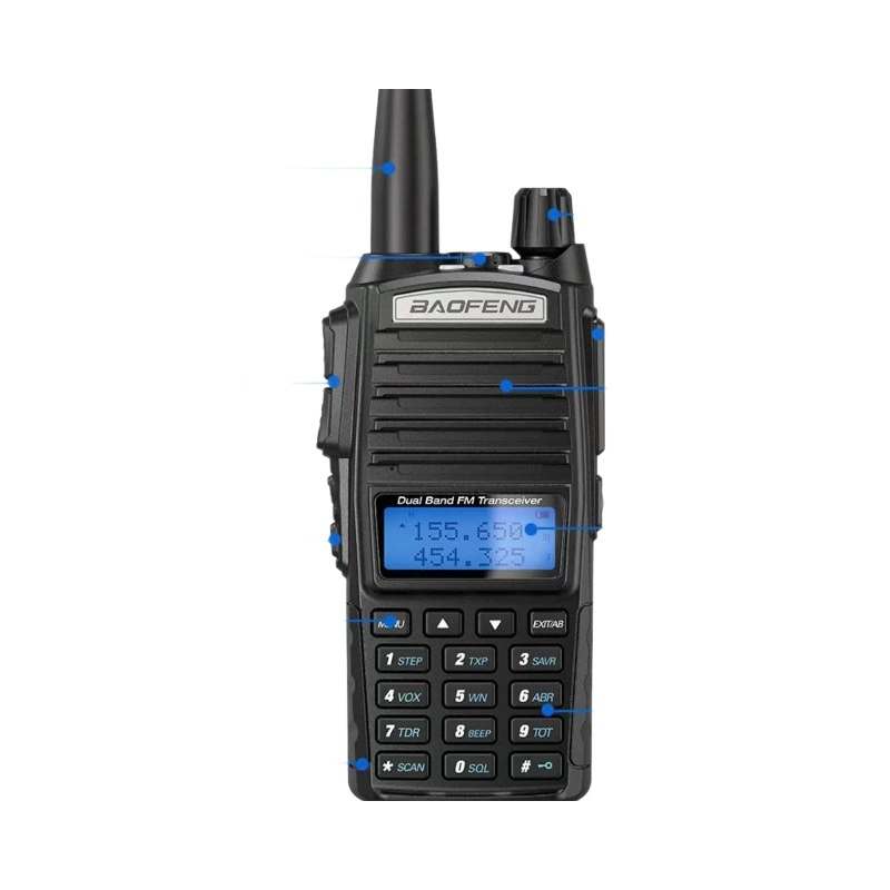 Ручной рации (Baofeng UV-82) — двойной диапазон, 5Вт/8Вт, 128 каналов, варианты 2800 мАч