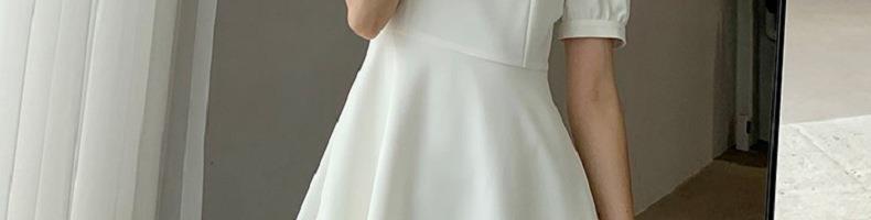 帮手描述图：2022夏季新款复古赫本风小黑裙胖妹妹收腰显瘦方