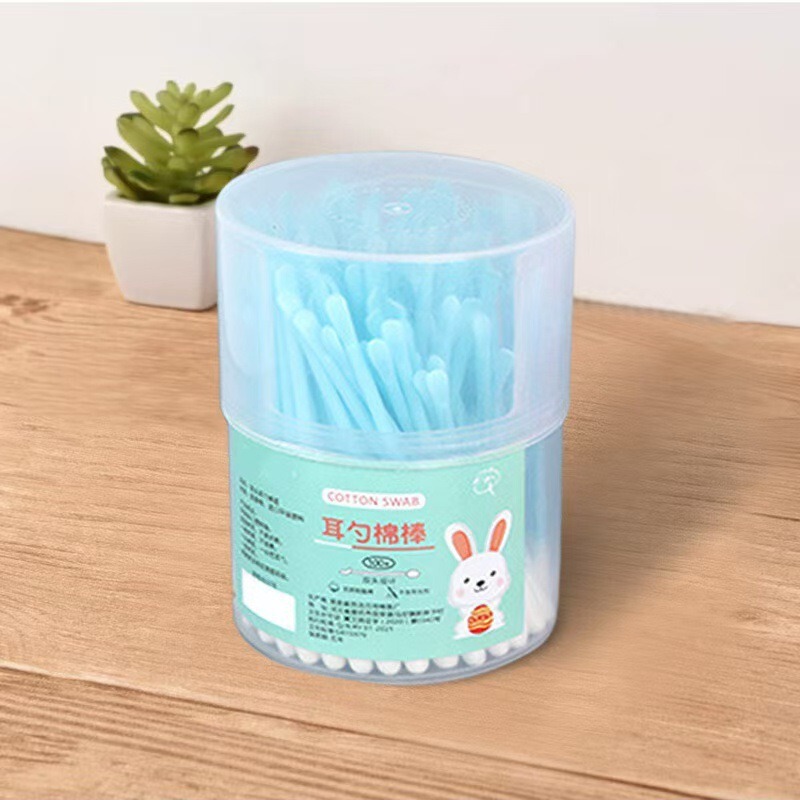 プラスチックコア脱脂綿箱入り耳かきメーカー卸売耳かき綿棒双頭使い捨て耳垢綿棒|undefined