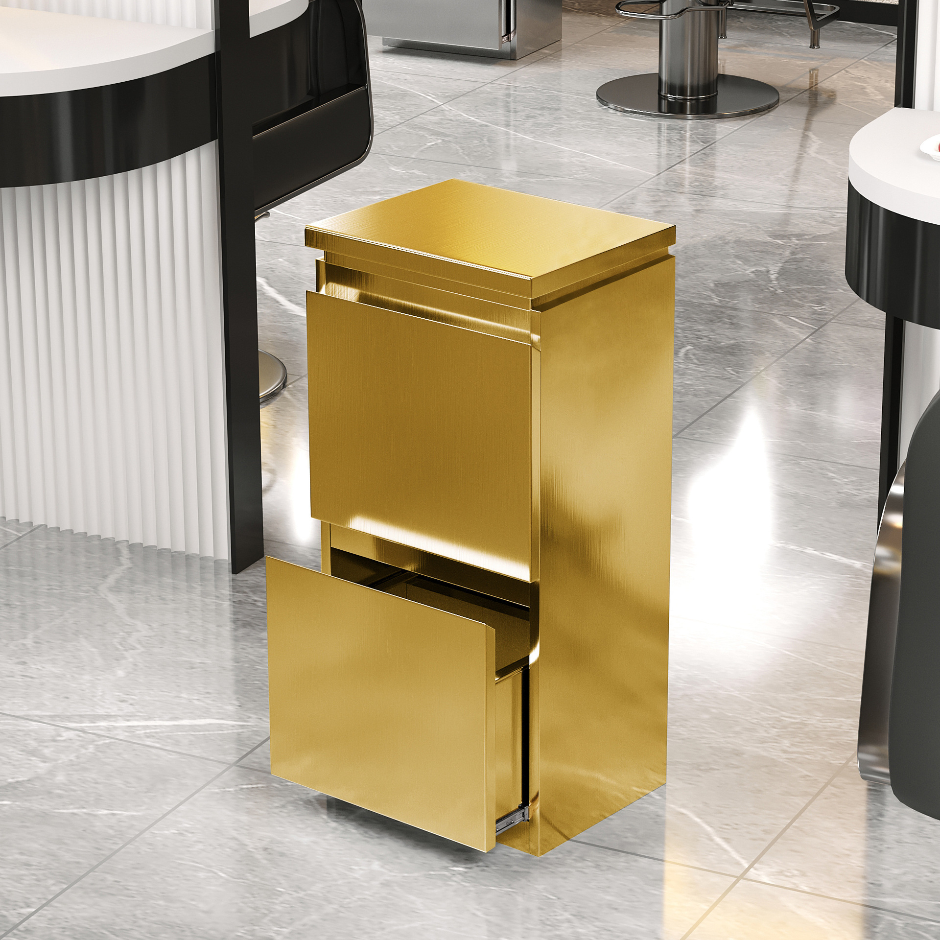 04_골드 브러시 지문방지 펌프 2개-78x30x40cm