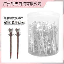 30个盒装影楼盘美发小号分区鸭嘴定位夹新娘造型手推波纹夹细铝夹