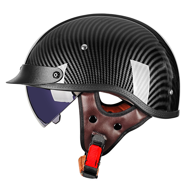 공장화물 오토바이 스쿠터 헬멧 오토바이 반 헬멧 남자와 여자의 국자 헬멧 사계절 가벼운 오토바이 복고풍 헬멧