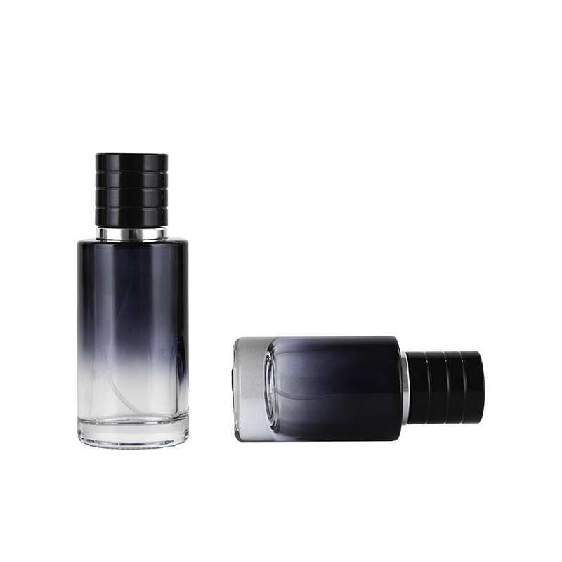 En stock B028-30ml50ml de color degradado tornillo boca botella de perfume de vidrio/sub-Botella/botella de spray/prensa botella vacía