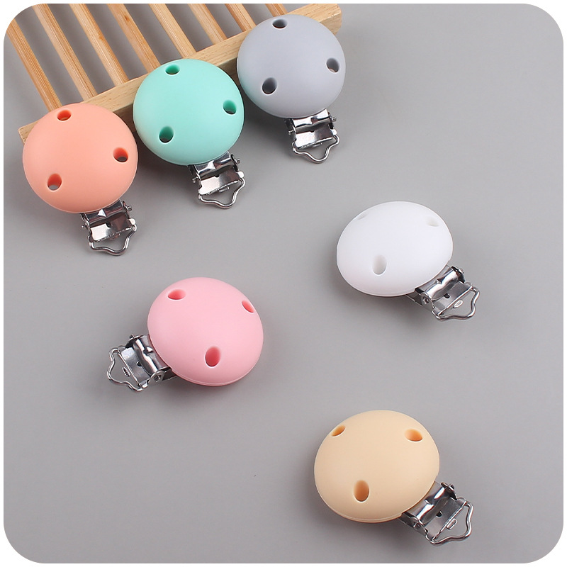 Bebé suministros de silicona chupete clip calmante bebé DIY35mm clip chupete cadena anti-gota accesorios de la cadena Nuevo