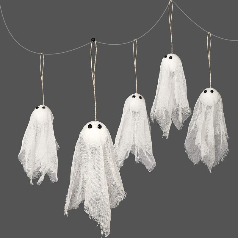 ハロウィン装飾ゴーストガーゼアレンジメント小道具ゴーストフェスティバルホラーシーンアレンジメントペンダントクロスボーダーペンダント卸売|undefined