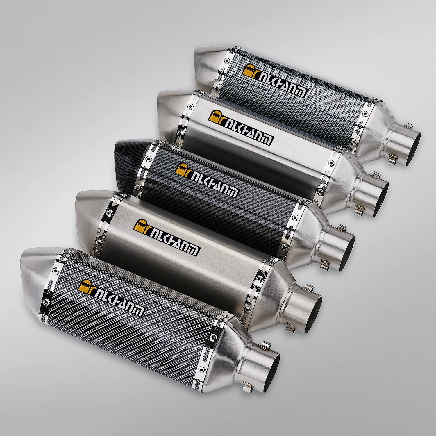 Модифицированная выхлопная труба мотоцикла Kawasaki, универсальная маленькая шестиугольная выхлопная труба Yamaha, универсальная из нержавеющей стали, различные модели