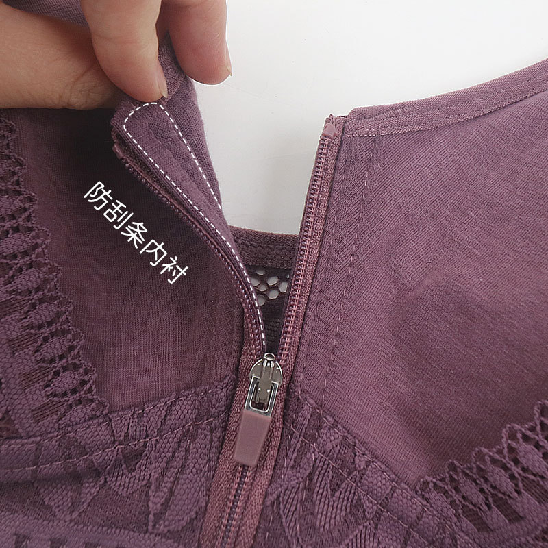 Nueva suave taza de algodón cremallera frontal de mediana edad y ancianos ropa interior de las mujeres correa de hombro ajustable inalámbrica más sujetador de tamaño