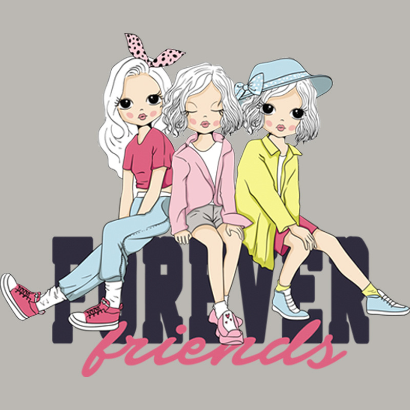 高弹耐水洗服装烫画 永远的朋友字母烫贴 T恤logo热转印柯式烫画