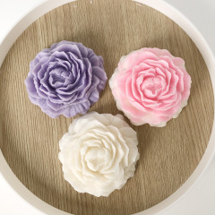 立体牡丹花香薫ろうそく型置物diy手作り石けんろうそく薔薇転糖ケーキシリコン型