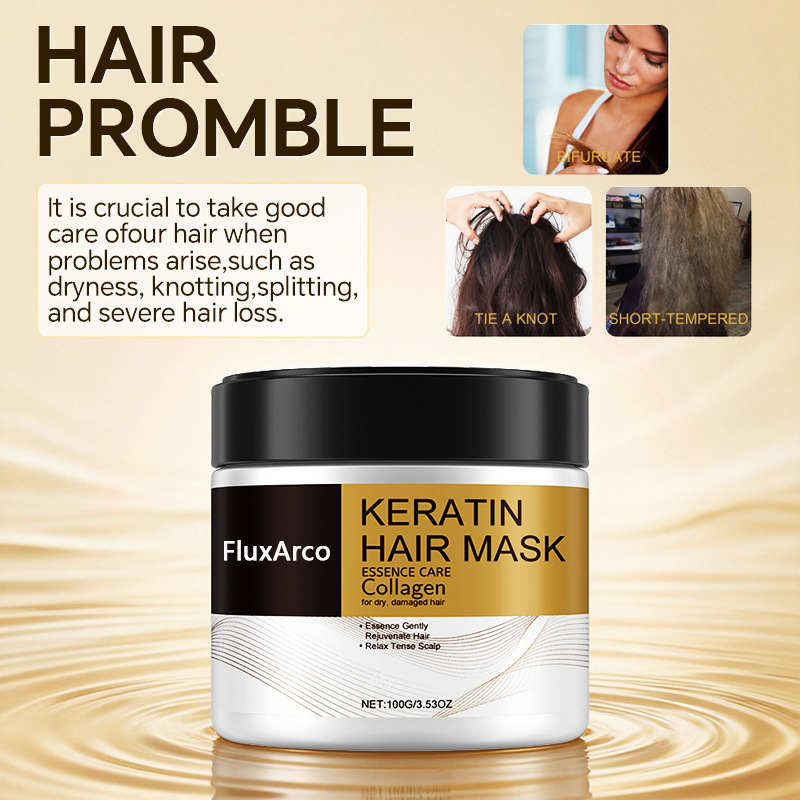 Máscara humectante de venta en caliente transfronteriza, máscara de cuidado de cabello suave, máscara de cuidado de cabello suave.