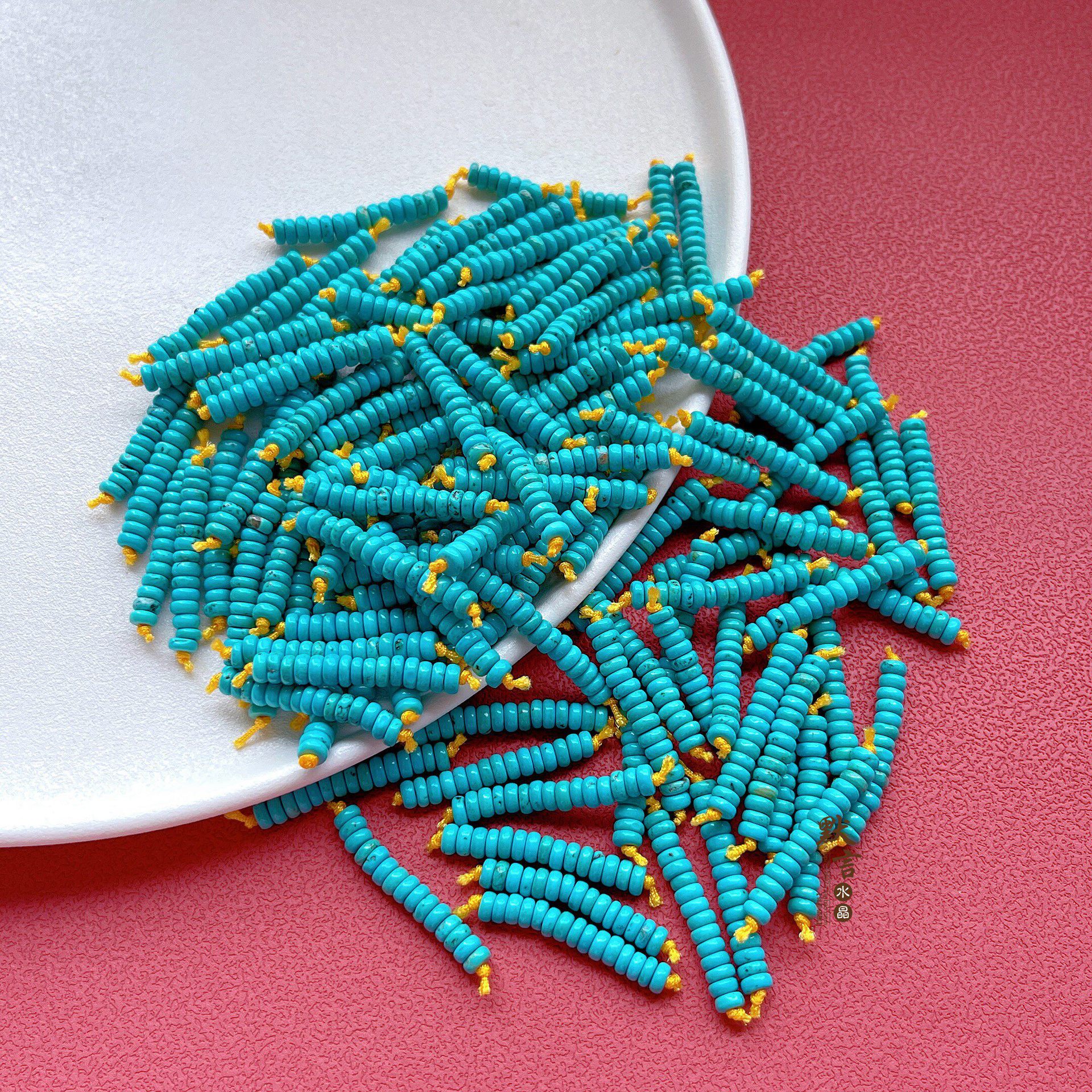 Turquoise Loose Beads, Spacer Beads, DIY Jewelry Accessories, Bead Spacers, Wire, High-Quality Porcelain, Bodhi Accessories