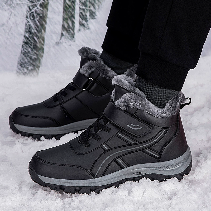 Обувь для пожилых людей Флагманский магазин, оригинальные товары, Мужская обувь из утолщенной шерсти и хлопка на флисовой подкладке северо-востока для среднего и пожилого возраста, теплые зимние сапоги