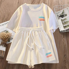 单/套装休闲甜美风夏季新款软妹运动服上衣短袖短裤子百搭